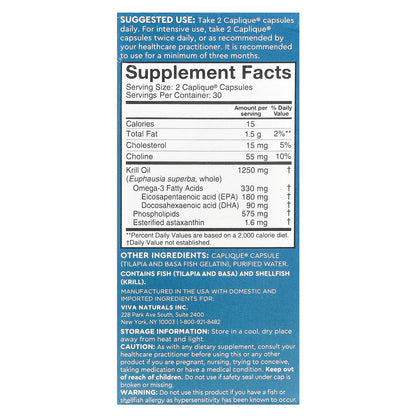 Viva Naturals, Antarctic Krill Oil with Astaxanthin, 60 Caplique® Capsules