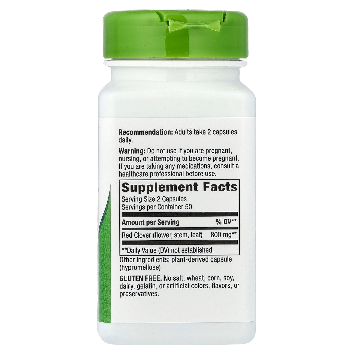 Nature's Way, Red Clover, 100 Vegan Capsules (400 mg per Capsule)