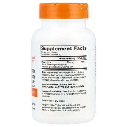 Doctor's Best, High Absorption Magnesium, 120 Tablets, (100 mg per Tablet)