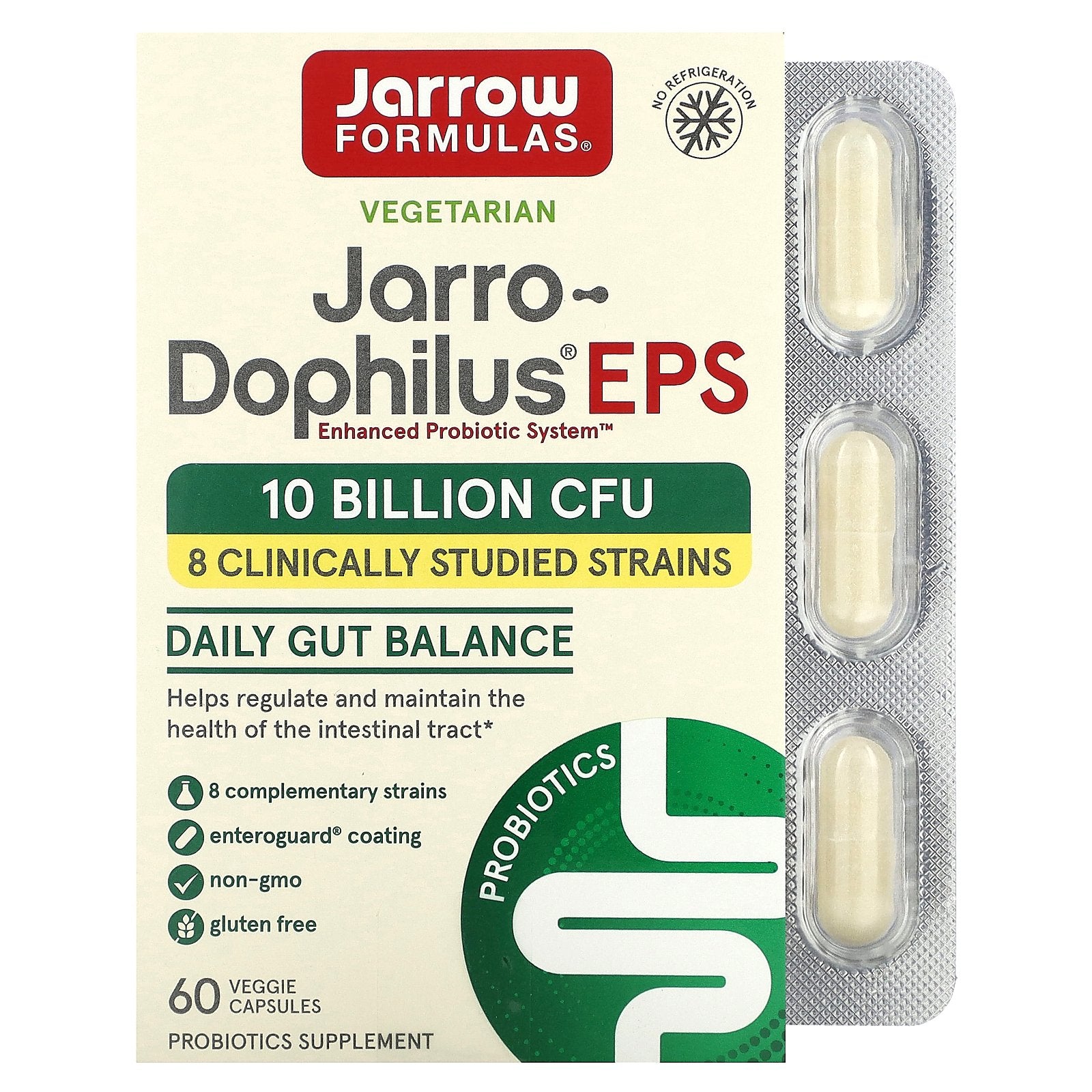 Jarrow Formulas, Jarro-Dophilus EPS, 10 Billion CFU, 60 Veggie Capsules