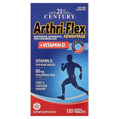 21st Century, Arthri-Flex Advantage® + Vitamin D3, 120 Coated Tablets