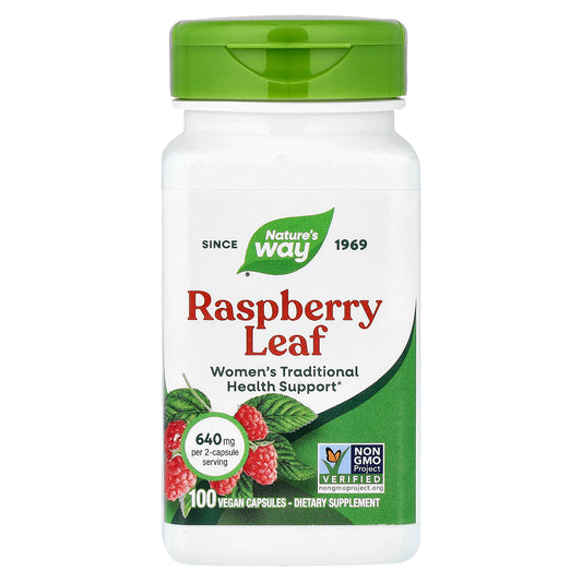 Nature's Way, Raspberry Leaf, 100 Vegan Capsules (320 mg per Capsule)