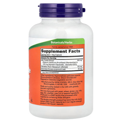 NOW Foods, Milk Thistle Extract, 300 mg, 200 Veg Capsules