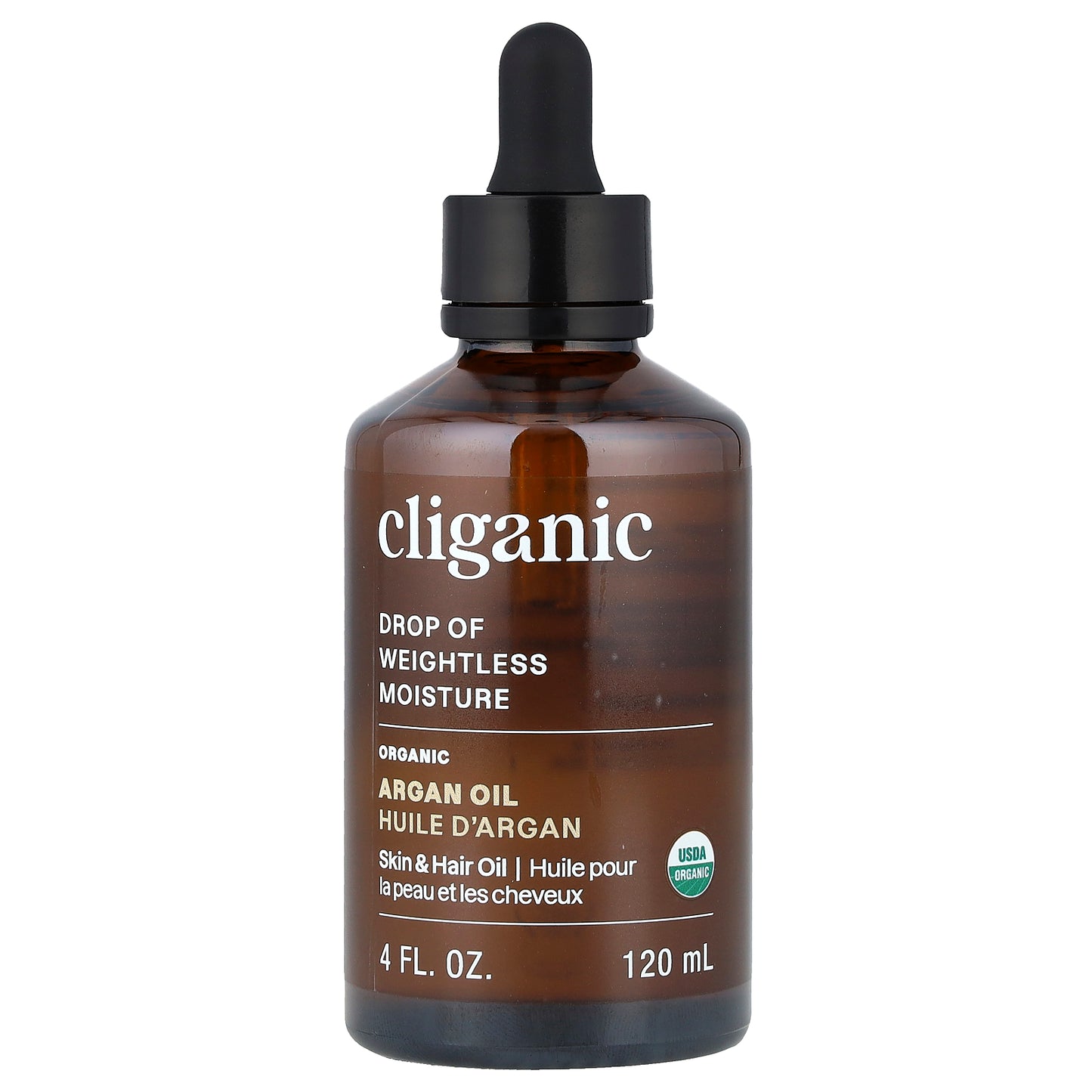 Cliganic, Drop of Weightless Moisture™, Organic Argan Oil, 4 fl oz (120 ml)