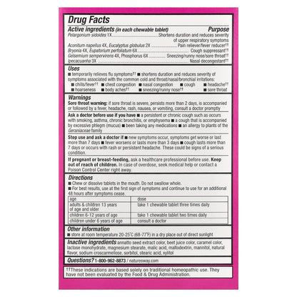 Nature's Way, Umcka, Cold & Flu Relief Chewables, Ages 6+, Berry, 20 Tablets