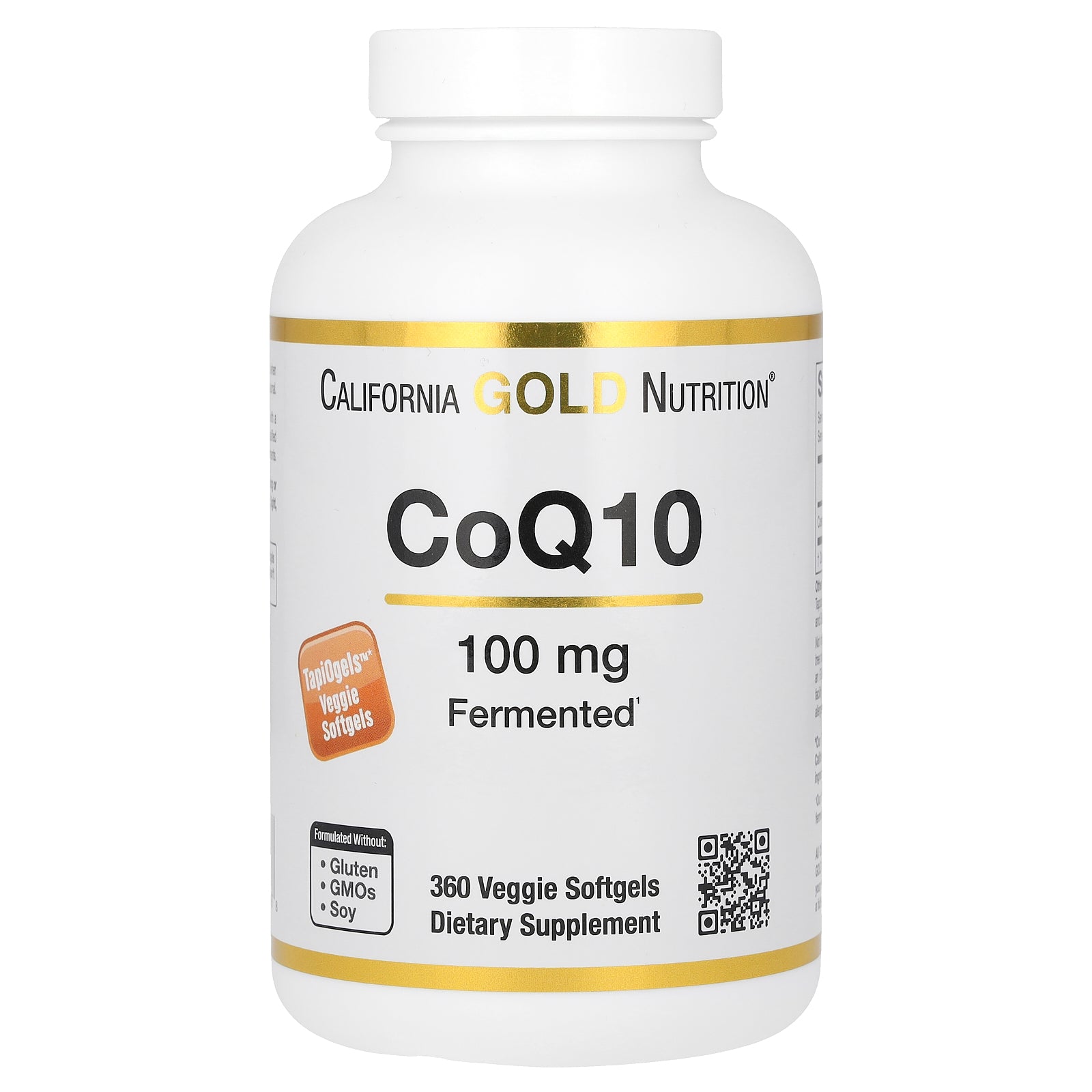 California Gold Nutrition, CoQ10, 100 mg, 360 Veggie Softgels