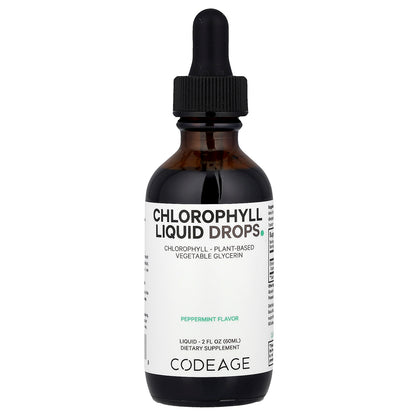 Codeage, Chlorophyll Liquid Drops, Peppermint, 2 fl oz (60 ml)