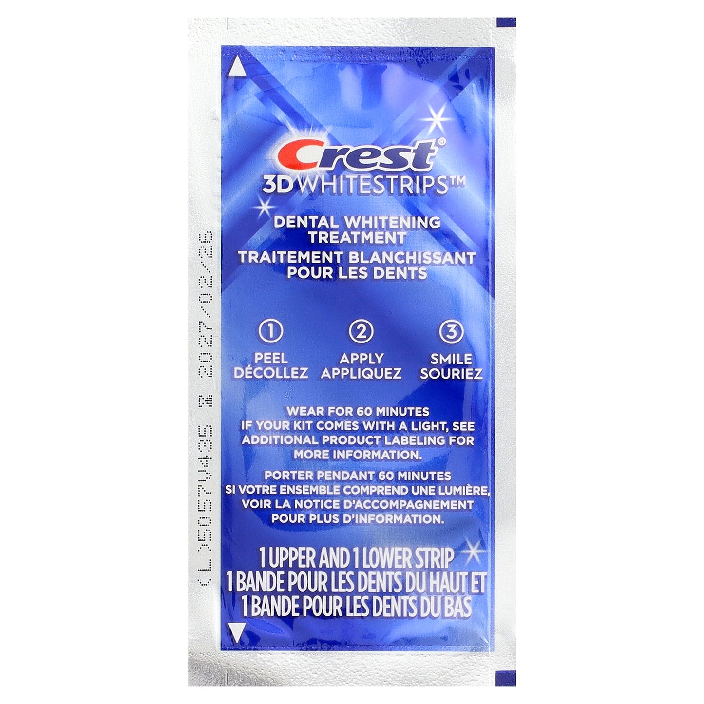 Crest, 3D Whitestrips™, Enamel Safe Dental Whitening Kit, 28 Strips