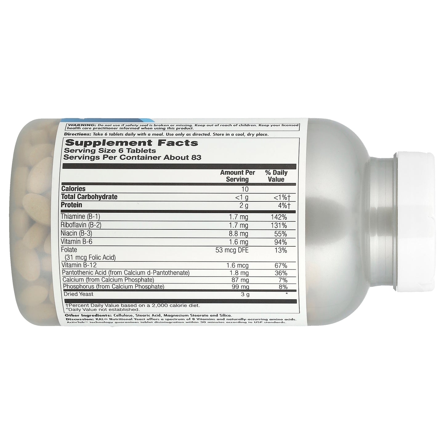 KAL, Nutritional Yeast, 500 Tablets