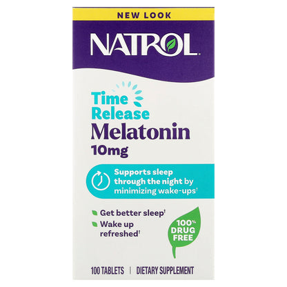 Natrol, Melatonin, Time Release, 10 mg, 100 Tablets