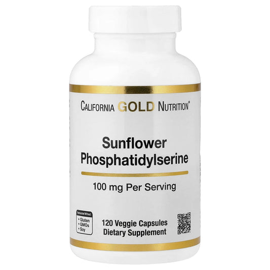 California Gold Nutrition, Sunflower Phosphatidylserine, 100 mg, 120 Veggie Capsules