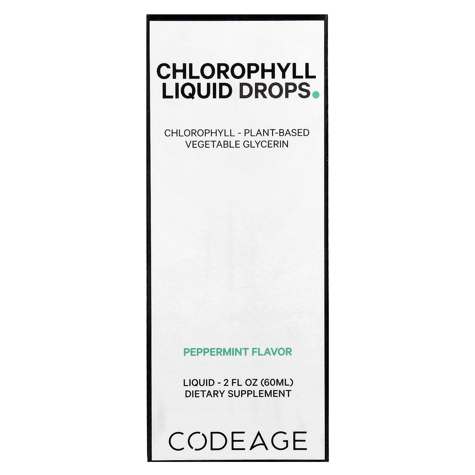 Codeage, Chlorophyll Liquid Drops, Peppermint, 2 fl oz (60 ml)