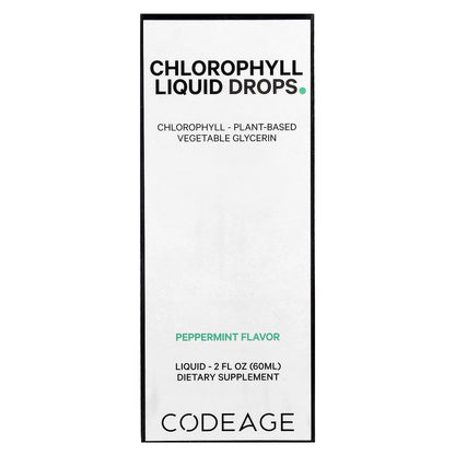 Codeage, Chlorophyll Liquid Drops, Peppermint, 2 fl oz (60 ml)