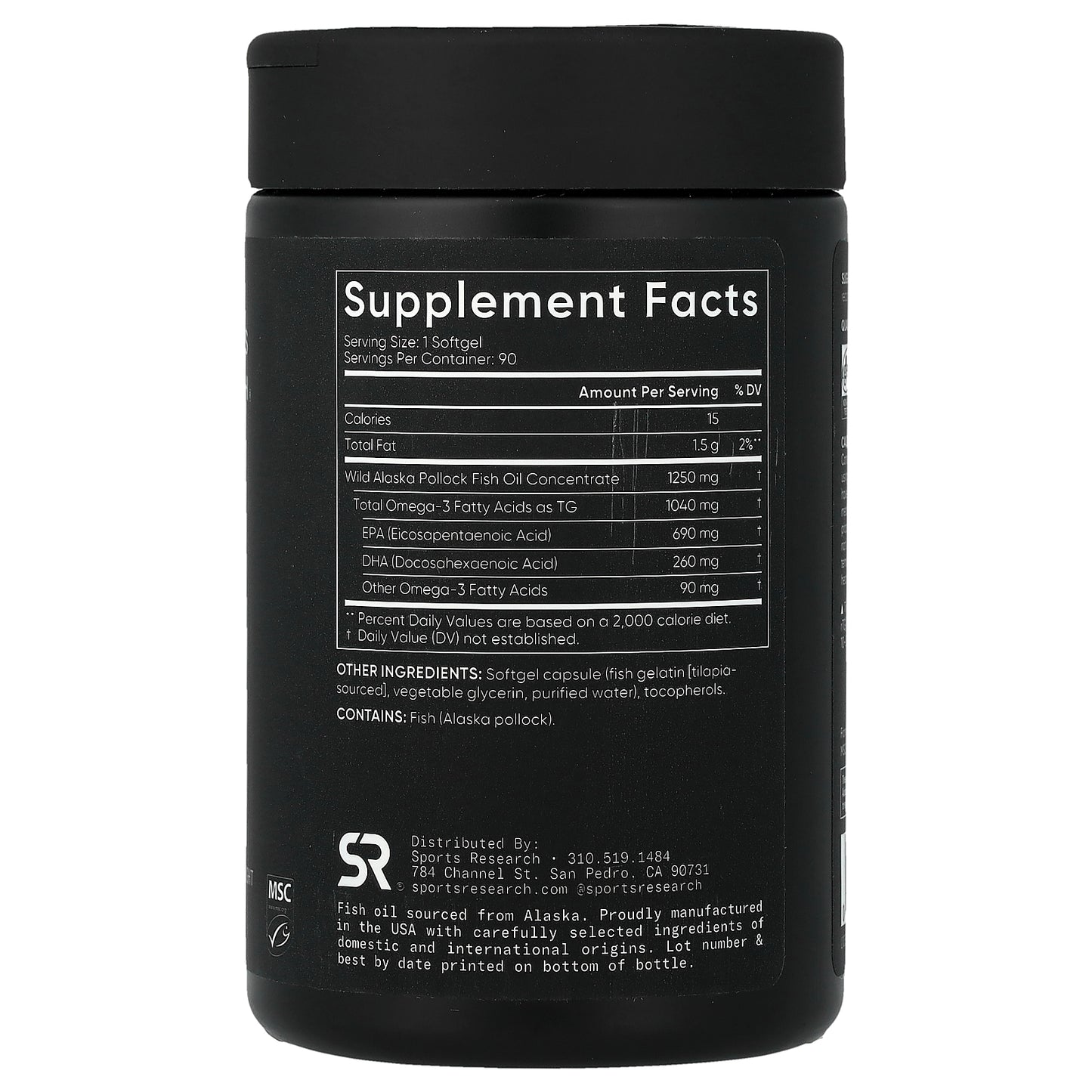 Sports Research, Omega-3 Fish Oil, Triple Strength, 90 Softgels