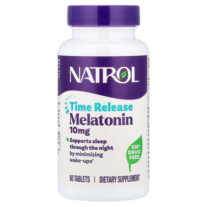 Natrol, Melatonin, Time Release, 10 mg, 60 Tablets