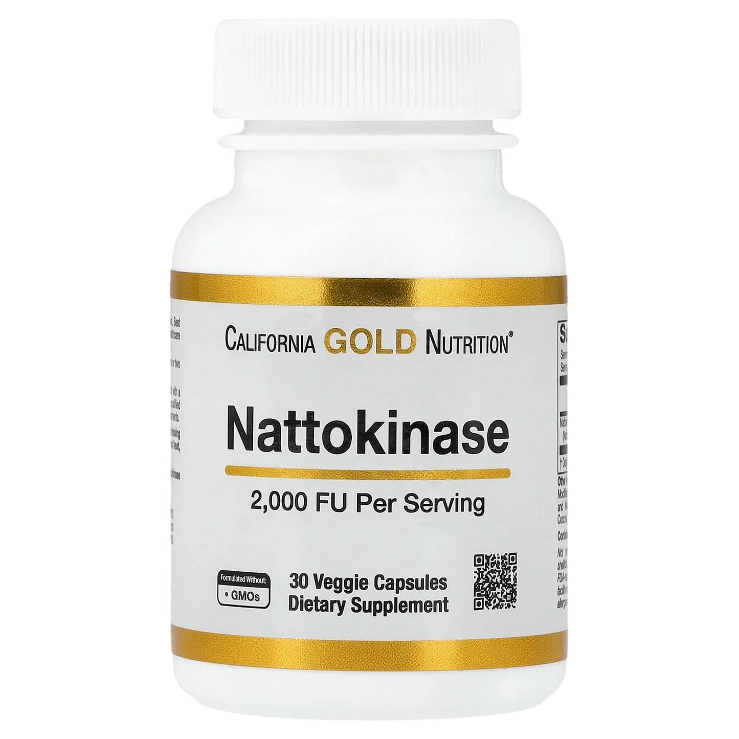 California Gold Nutrition, Nattokinase, Proteolytic Enzyme, 2,000 FUs, 30 Veggie Capsules