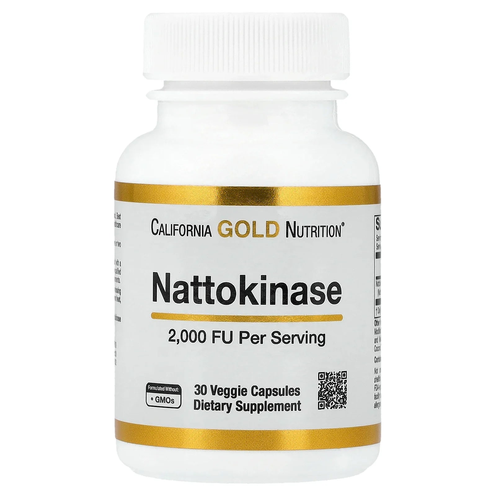 California Gold Nutrition, Nattokinase, Proteolytic Enzyme, 2,000 FUs, 30 Veggie Capsules