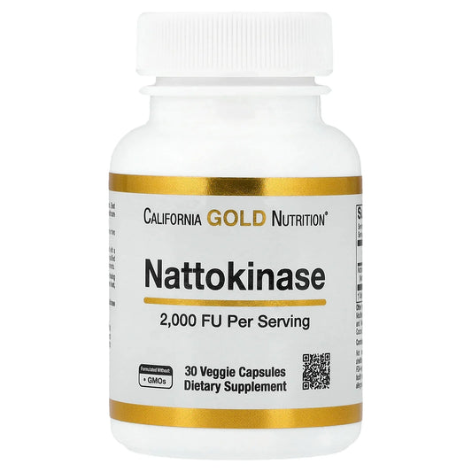 California Gold Nutrition, Nattokinase, Proteolytic Enzyme, 2,000 FUs, 30 Veggie Capsules