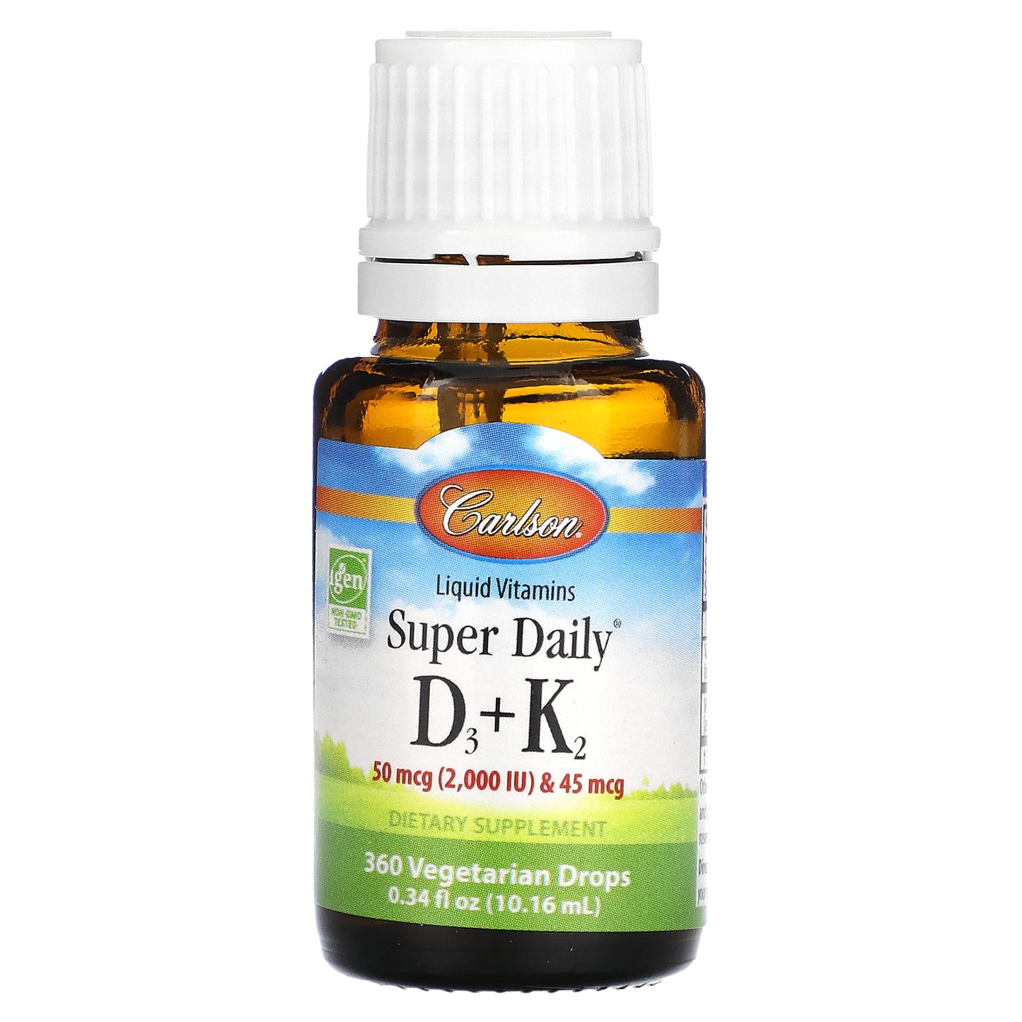 Carlson, Super Daily® D3 + K2, 0.34 fl oz (10.16 ml)