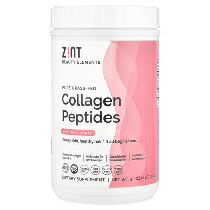 Zint, Pure Grass-Fed Collagen Peptides, Unflavored, Container, 32 oz (907 g)
