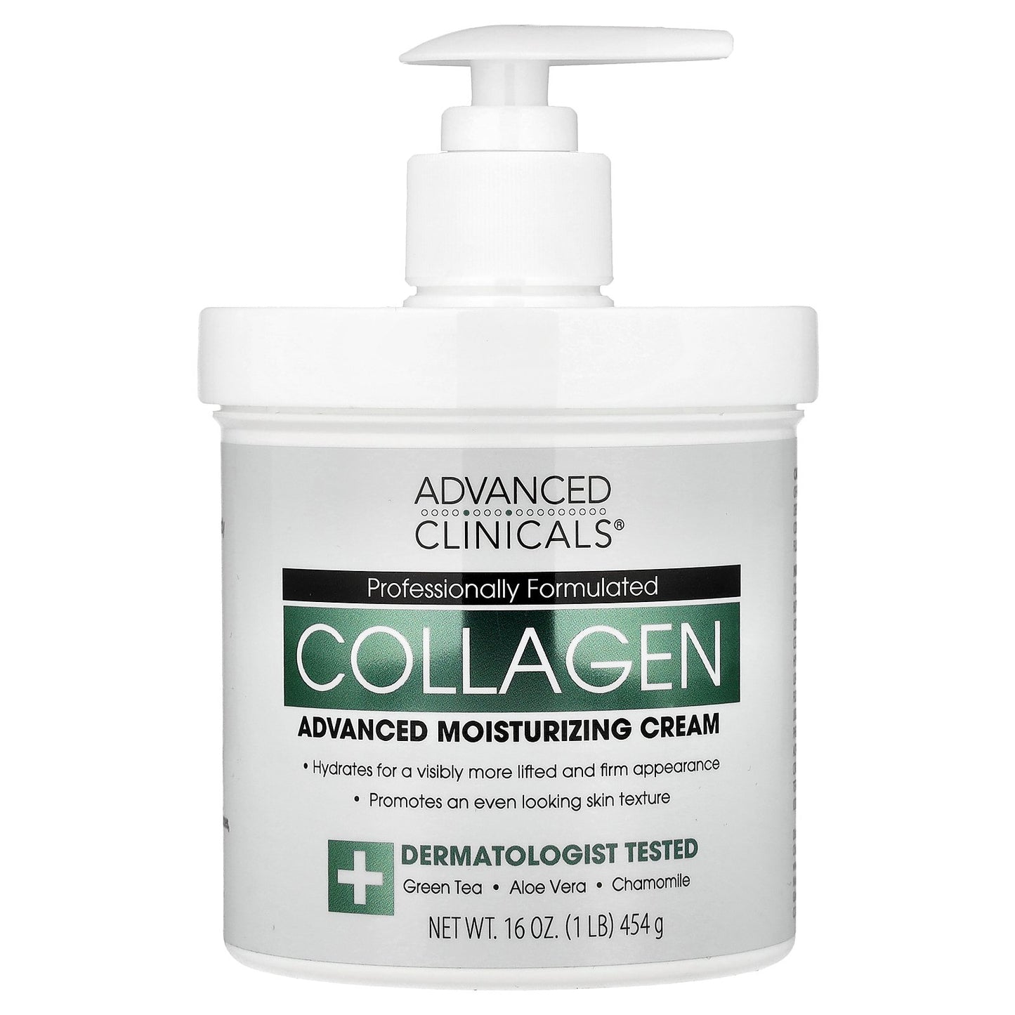 Advanced Clinicals, Collagen, Advanced Moisturizing Cream, 1 lb (454 g)