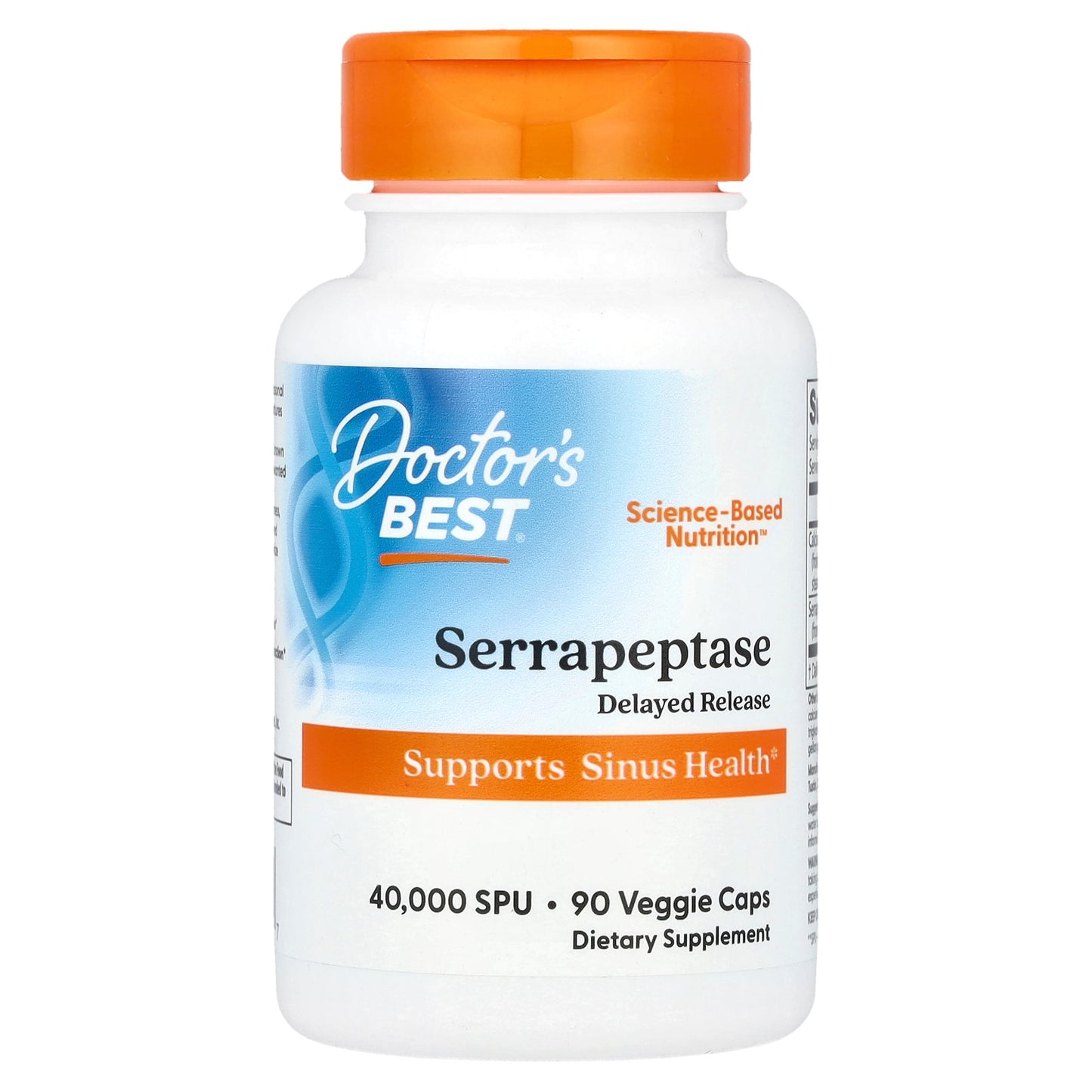 Doctor's Best, Serrapeptase, 40,000 SPU, 90 Veggie Caps