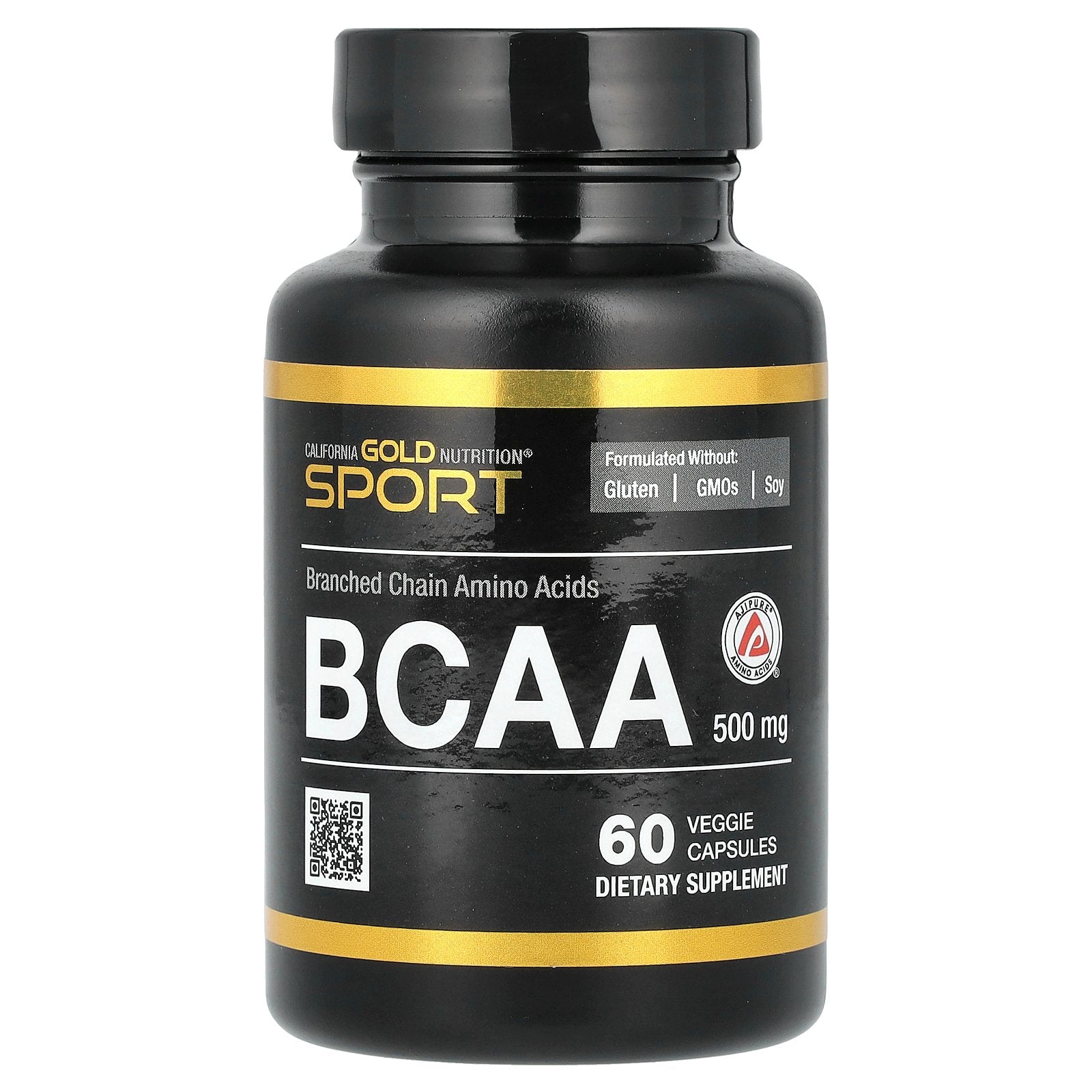 California Gold Nutrition, BCAA, AjiPure® Branched Chain Amino Acids, 500 mg, 60 Veggie Capsules