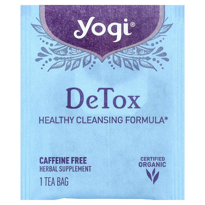 Yogi Tea, DeTox, Caffeine Free, 16 Tea Bags, 1.02 oz (29 g)