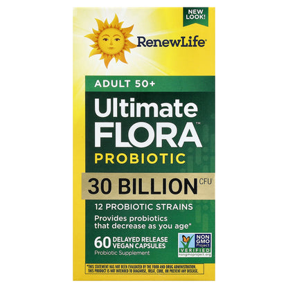 Renew Life, Ultimate Flora™ Probiotic, Adult 50+, 60 Vegan Capsules