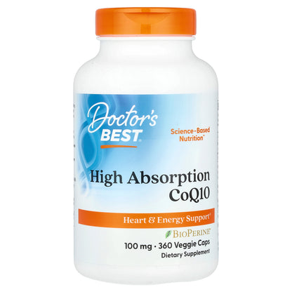 Doctor's Best, High Absorption CoQ10 , 100 mg, 360 Veggie Caps