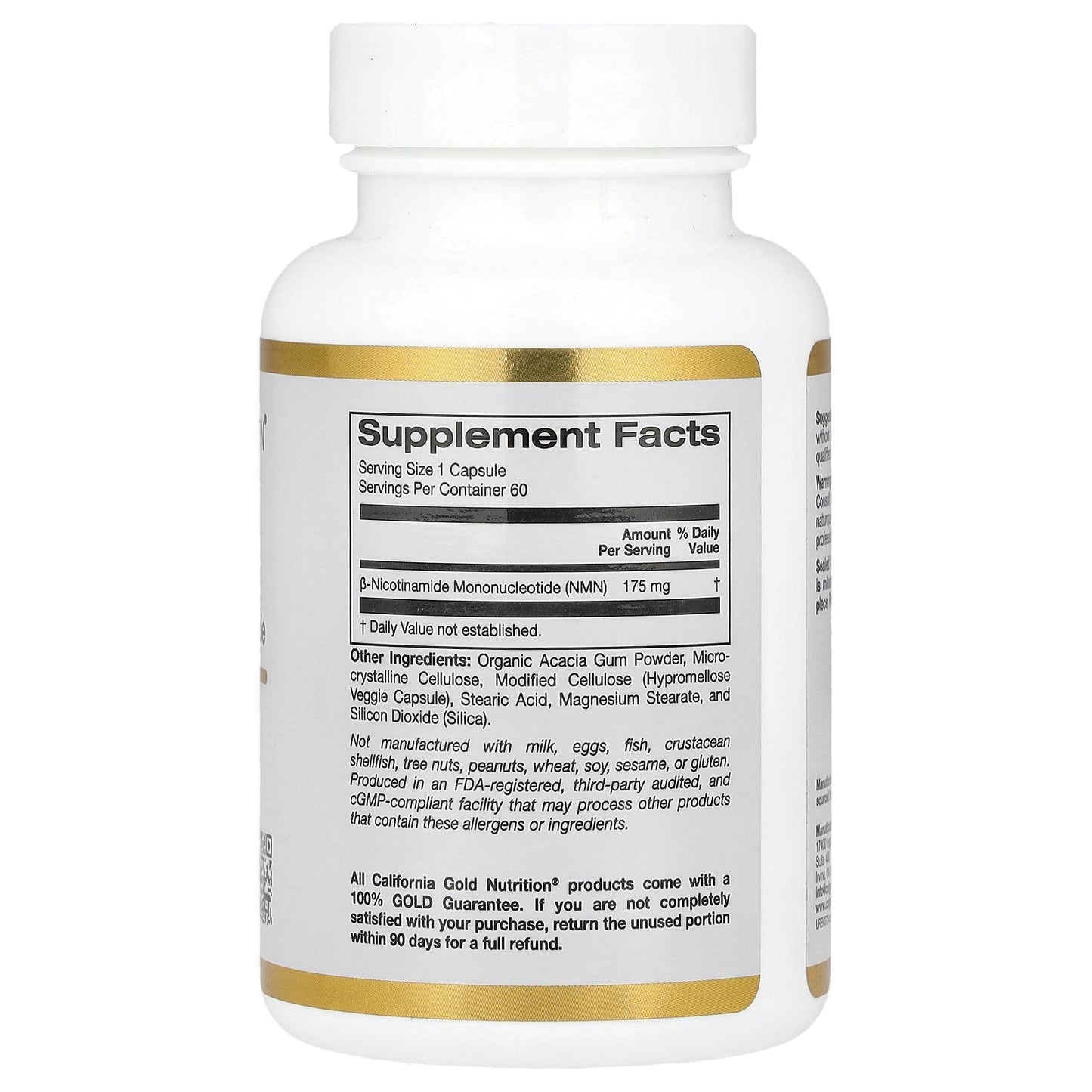 California Gold Nutrition, NMN, 175 mg, 60 Veggie Capsules
