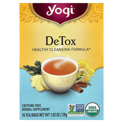 Yogi Tea, DeTox, Caffeine Free, 16 Tea Bags, 1.02 oz (29 g)