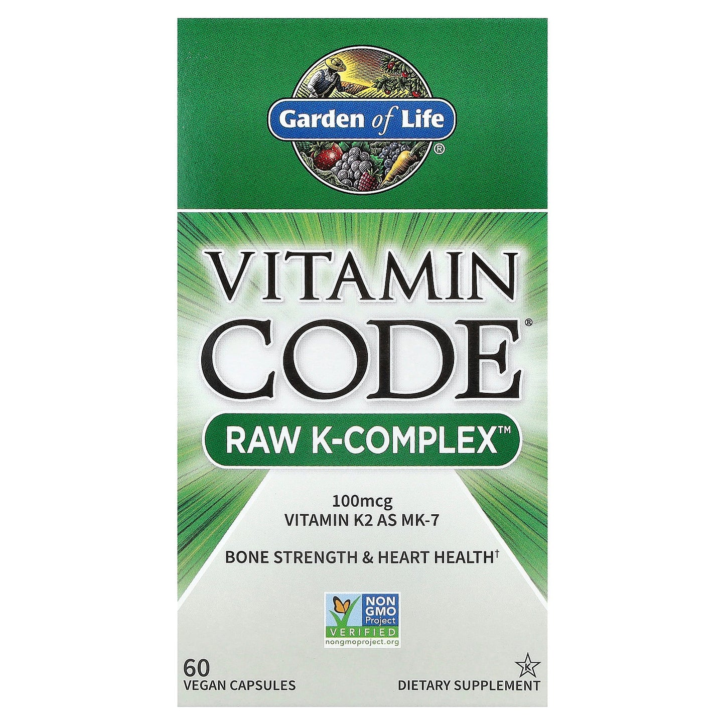 Garden of Life, Vitamin Code®, RAW K-Complex™, 60 Vegan Capsules