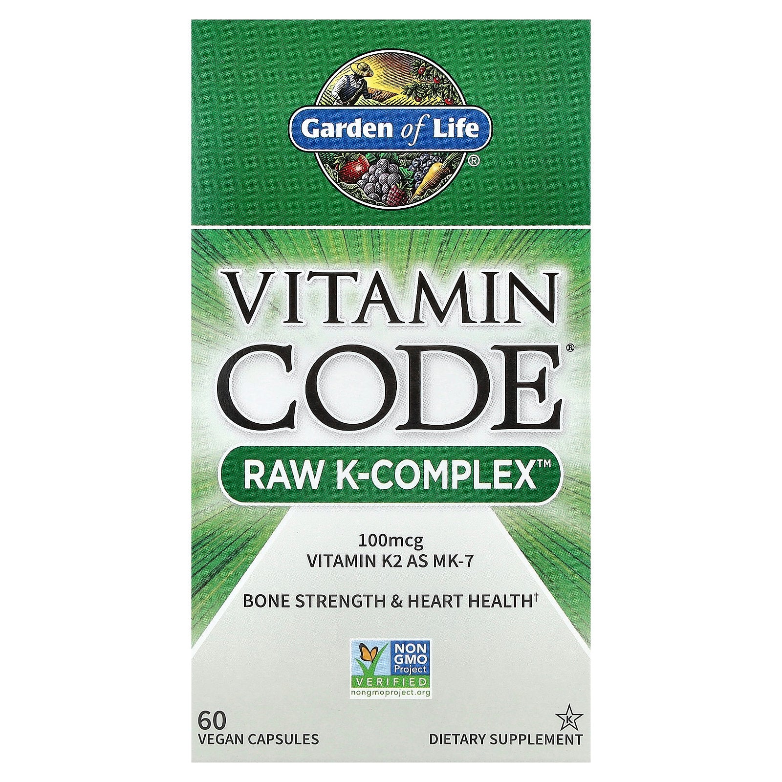 Garden of Life, Vitamin Code®, RAW K-Complex™, 60 Vegan Capsules