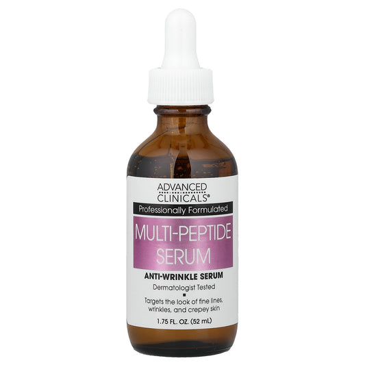 Advanced Clinicals, Multi-Peptide Serum, Anti-Wrinkle Face Serum, 1.75 fl oz (52 ml)