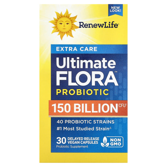 Renew Life, Extra Care, Ultimate Flora™ Probiotic, 30 Delayed Release Vegan Capsules