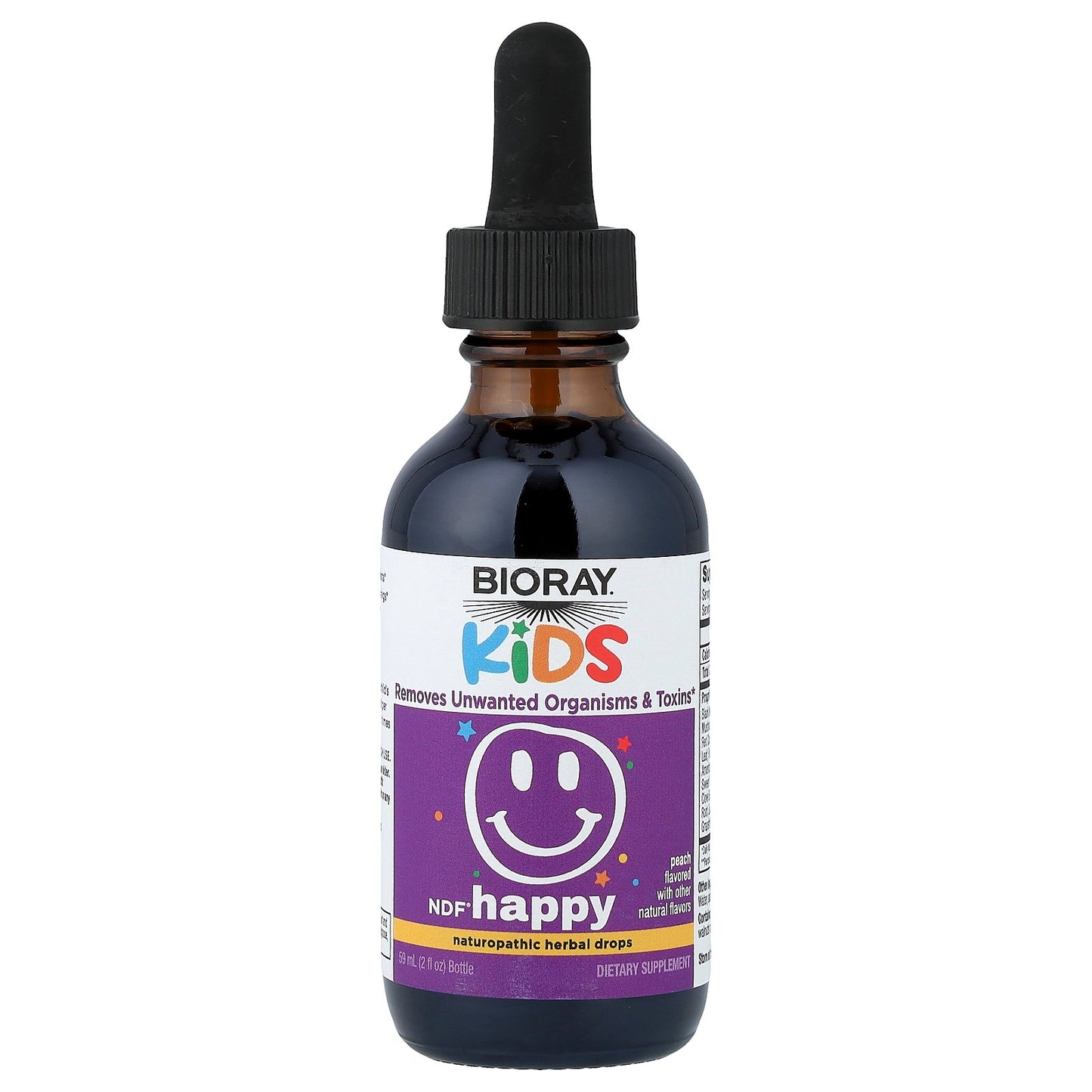 Bioray, Kids, NDF® Happy, Peach, 2 fl oz (59 ml)