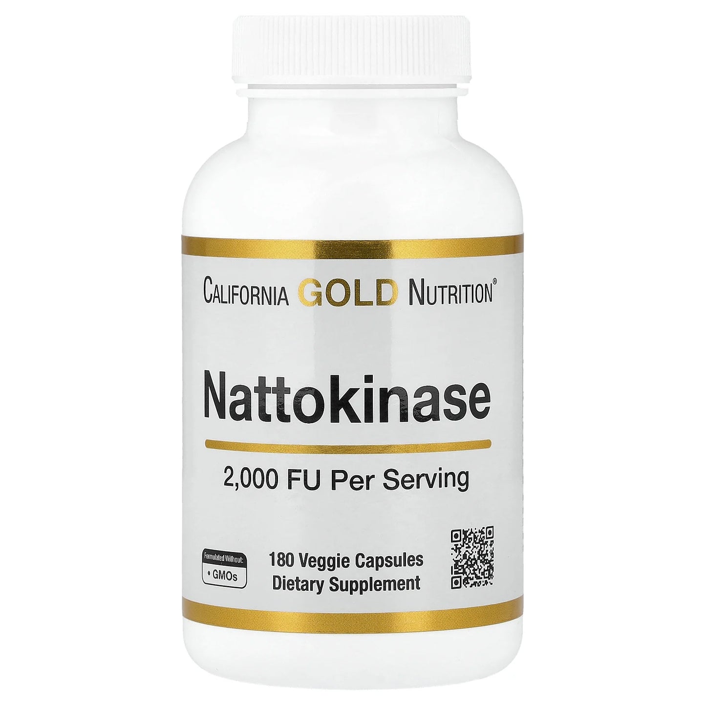 California Gold Nutrition, Nattokinase, Proteolytic Enzyme, 2,000 FU, 180 Veggie Capsules