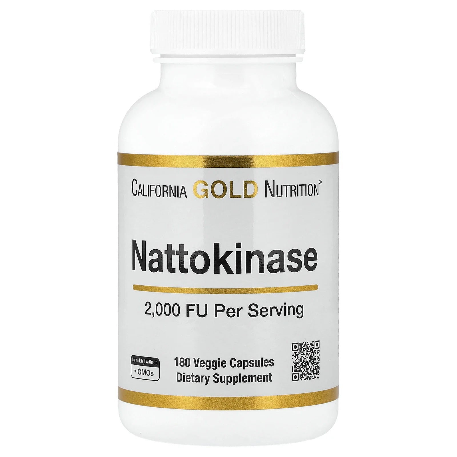 California Gold Nutrition, Nattokinase, Proteolytic Enzyme, 2,000 FU, 180 Veggie Capsules