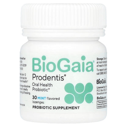 BioGaia, Prodentis® Oral Health Probiotic, For Healthy Gums & Teeth, Mint, 30 Probiotic Lozenges