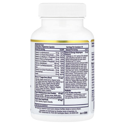 Paradise Herbs, Earth's Blend, Methyl B-Complex, 60 Vegetarian Capsules