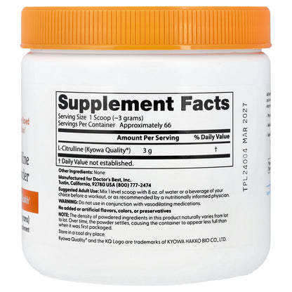 Doctor's Best, L-Citrulline Powder, 7 oz (200 g)