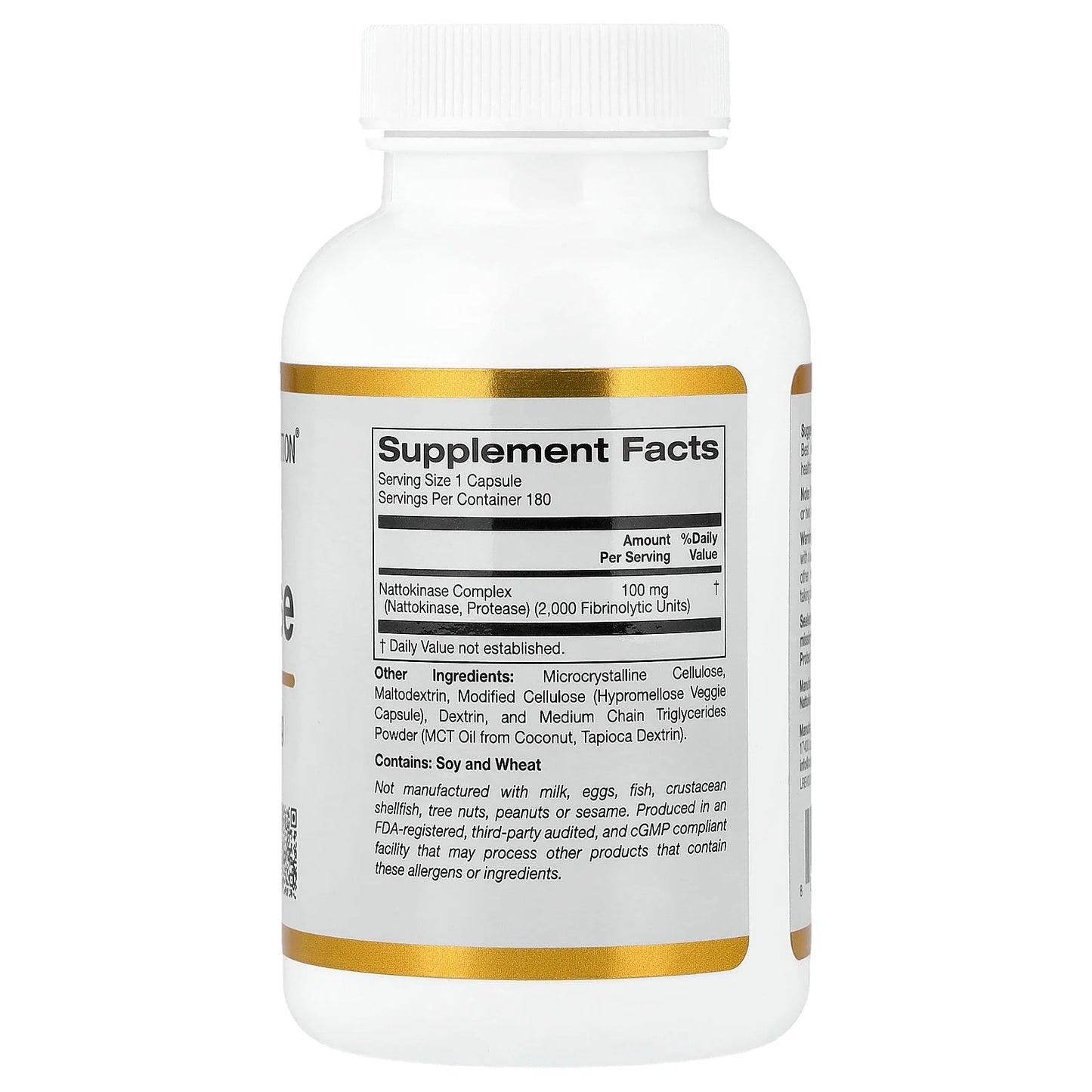 California Gold Nutrition, Nattokinase, Proteolytic Enzyme, 2,000 FU, 180 Veggie Capsules