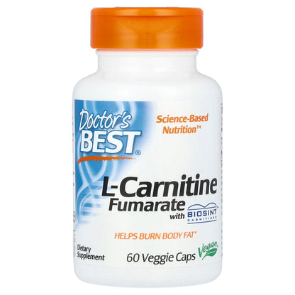 Doctor's Best, L-Carnitine Fumarate with Biosint Carnitine, 60 Veggie Caps (500 mg per Veggie Cap)