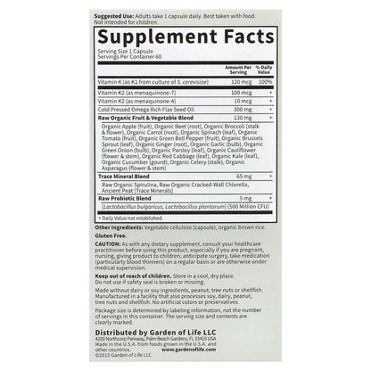 Garden of Life, Vitamin Code®, RAW K-Complex™, 60 Vegan Capsules