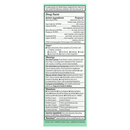 Hyland's Naturals, Kids, Cold & Cough, Daytime, Ages 2-12, Unflavored, 4 fl oz (118 ml)