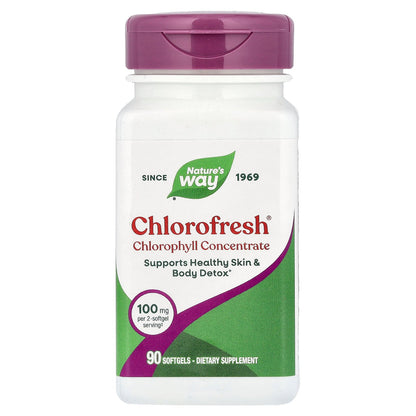 Nature's Way, Chlorofresh®, Chlorophyll Concentrate, 90 Softgels (50 mg per Softgel)