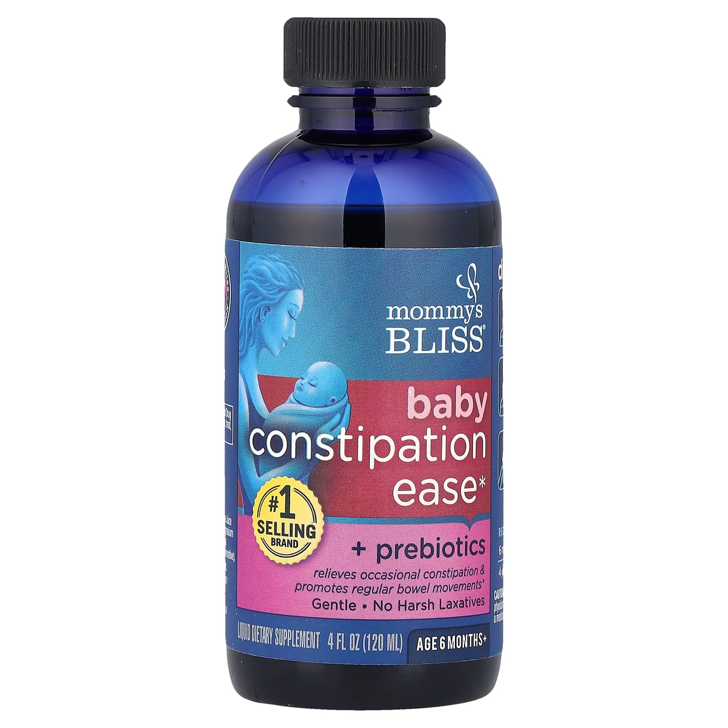 Mommy's Bliss, Baby Constipation Ease + Probiotics, Age 6 Months+, 4 fl oz (120 ml)