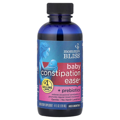 Mommy's Bliss, Baby Constipation Ease + Probiotics, Age 6 Months+, 4 fl oz (120 ml)