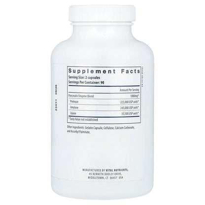 Vital Nutrients, Pancreatic Enzymes , 180 Capsules